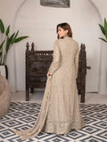 Beige Manahil Arts Chiffon Embellished Stitched 3-Piece Suit-SW 04-Beige