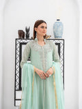 Green Manahil Arts Chiffon Embellished Stitched 3-Piece Suit-SW 04-Pastel Green