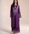 Silai Libas Summer Linen Embroidered Stitched 2-Piece Suit-Purple Luxe