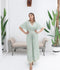 Manahil Arts Chiffon Embroidered Kaftan Set-WA 03-Pastel Green