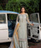 HEM Organza Embroidered Sharara-Lotus Outfit-Grey