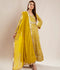 Manahil Arts Chiffon Embroidered Stitched 3-Piece Suit-Kurti 105-Mustard