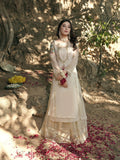White-HEM Organza Embroidered Sharara-Araish