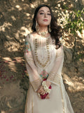White-HEM Organza Embroidered Sharara-Araish