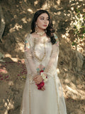 White-HEM Organza Embroidered Sharara-Araish