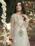White-HEM Organza Embroidered Sharara-Araish