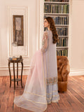 Lilac-HEM Organza Embroidered Stitched 4-Piece Suit-Zara