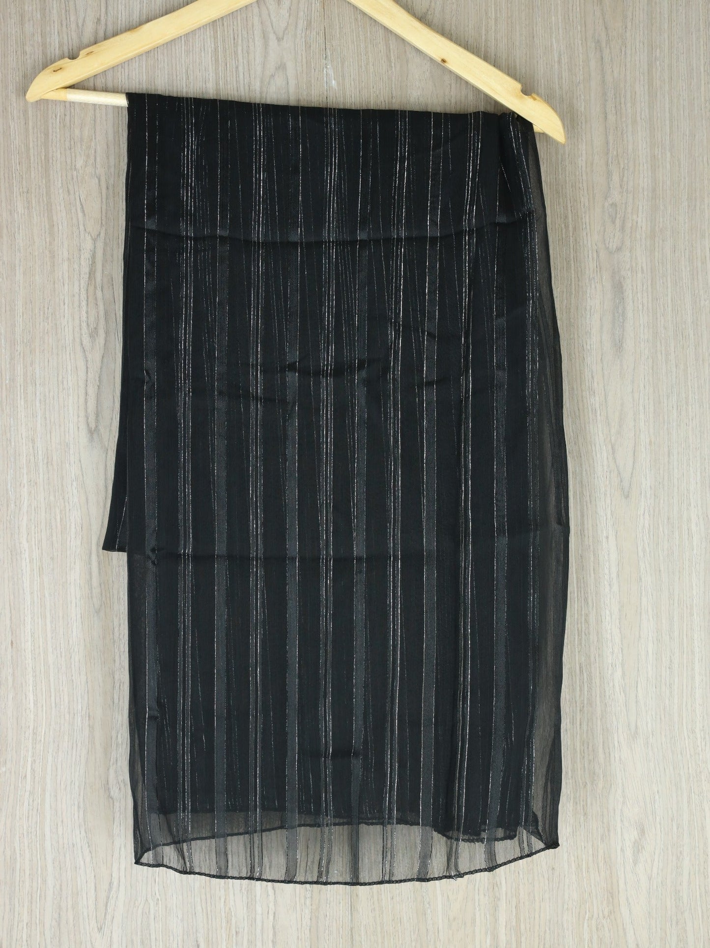Black HEM Cotton Embroidered Stitched 3-Piece Suit-Black ChikanKari
