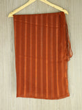 Orange  HEM Cotton Embroidered Stitched 3-Piece Suit-Orange ChikanKari