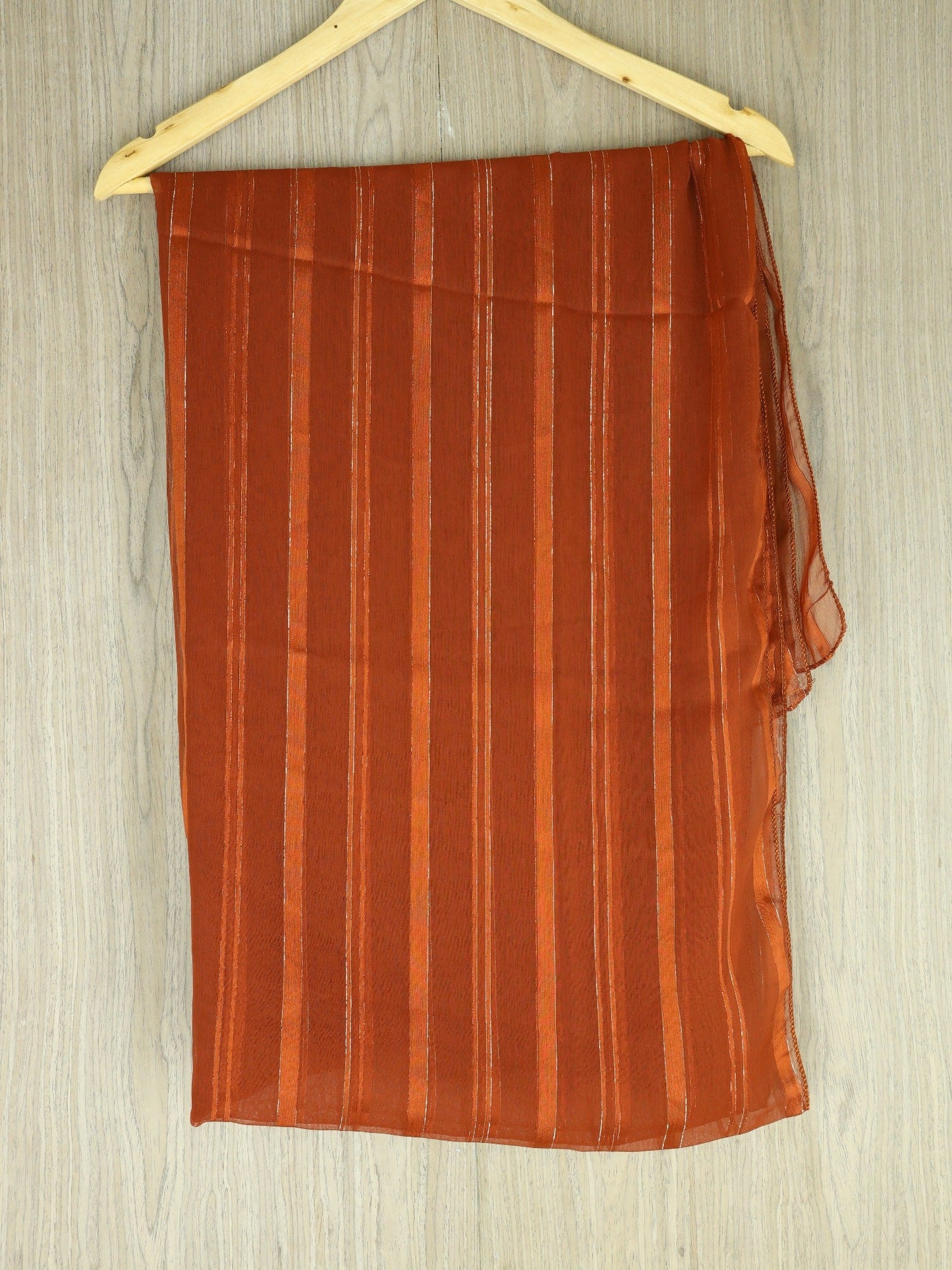 Orange  HEM Cotton Embroidered Stitched 3-Piece Suit-Orange ChikanKari