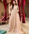 Manahil Arts Chiffon Embroidered Maxi-Kurti-B-007-Peach