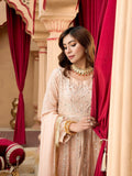 Peach Manahil Arts Chiffon Embroidered Stitched 3-Piece Suit-Kurti-B-007-Peach