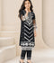 Lumira Organza Embroidered Stitched 2-Piece Suit-Abeer Black