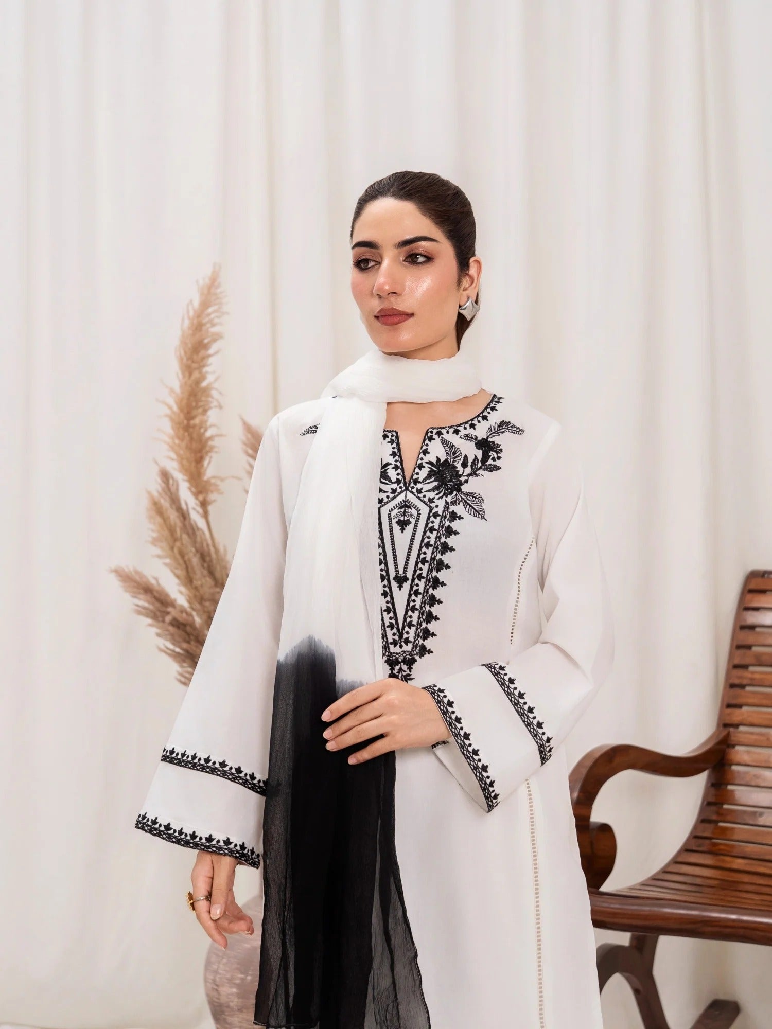 HEM Lawn Cotton Embroidered Stitched 3-Piece Suit-Zebra