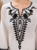 HEM Lawn Cotton Embroidered Stitched 3-Piece Suit-Zebra