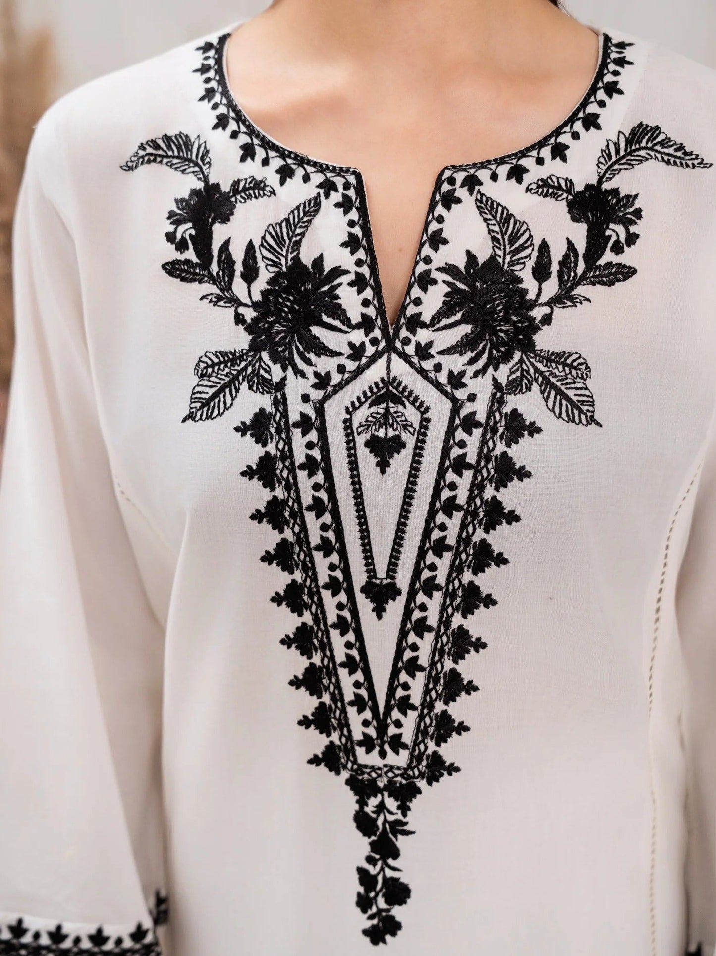 HEM Lawn Cotton Embroidered Stitched 3-Piece Suit-Zebra