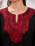 Black - HEM Lawn Cotton Embroidered Stitched 3-Piece Suit-May
