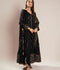 Manahil Arts Chiffon Embroidered Stitched 3-Piece Suit-Kurti 099-Black