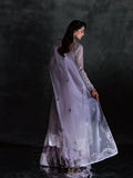 Lilac Enzo Reve Dore Raw Organza Embellished Sharara-Eliane