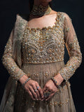 Brown Enzo Reve Dore Net Embellished Unstitched Lehnga Set-Aurora