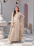 Manahil Arts Chiffon Embroidered Stitched 3-Piece Suit-Kurti 099-Sand Oasis