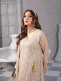 Manahil Arts Chiffon Embroidered Stitched 3-Piece Suit-Kurti 099-Sand Oasis