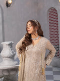 Manahil Arts Chiffon Embroidered Stitched 3-Piece Suit-Kurti 099-Sand Oasis