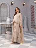 Manahil Arts Chiffon Embroidered Stitched 3-Piece Suit-Kurti 099-Sand Oasis