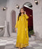 Manahil Arts Chiffon Embroidered Stitched 3-Piece Maxi-Kurti 106-Mustard