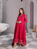 Pink Manahil Arts Chiffon Embroidered Stitched 3-Piece Maxi-Kurti 106-Shocking Pink