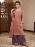 Savarna Chiffon Embroidered Sharara-Tea Pink 52
