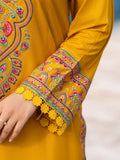 Yellow-Tehzeeb Libaas Lawn Embroidered Stitched 3-Piece Suit-Rangreza