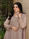 Lilac Manahil Arts Chiffon Embroidered Stitched 3-Piece Suit-Kurti 122-Divine-Lilac