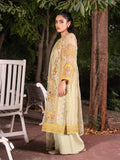 Beige HEM Organza Embroidered Stitched 4-Piece Suit-Madhubala