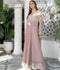 Manahil Arts Chiffon Embroidered Stitched 3-Piece Suit-Kurti 108-Lilac