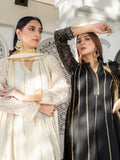 Manahil Arts Chiffon Embroidered Stitched 3-Piece Maxi-Kurti 106-Off White 