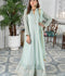 Manahil Arts Chiffon Embroidered Maxi-Kurti 106-Aqua