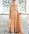 Manahil Arts Chiffon Embroidered Maxi-Kurti 106-Peach