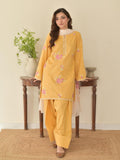 Tehzeeb Libaas Lawn Embroidered Stitched 3-Piece Suit-Yellow Sunflowers