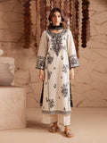 Black and White-Tehzeeb Libaas Lawn Embroidered Stitched 3-Piece Suit-White Pearl