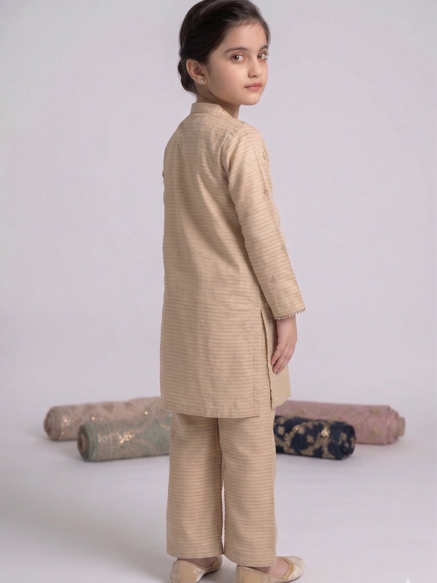 Ivory Lumira Cotton Embroidered Stitched 2-Piece Suit-Ivory
