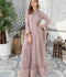 Manahil Arts Chiffon Embroidered Maxi-Kurti 106-Lilac
