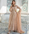 Manahil Arts Chiffon Embroidered Stitched 3-Piece Suit-Kurti 105-Peach
