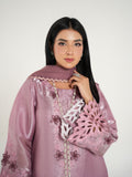 Arshman's Sheesha Silk Embellished Stitched 3-Piece Suit-ARS-033 Blush Aura