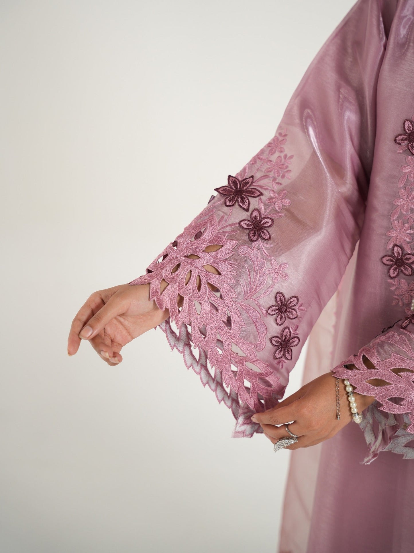 Arshman's Sheesha Silk Embellished Stitched 3-Piece Suit-ARS-033 Blush Aura