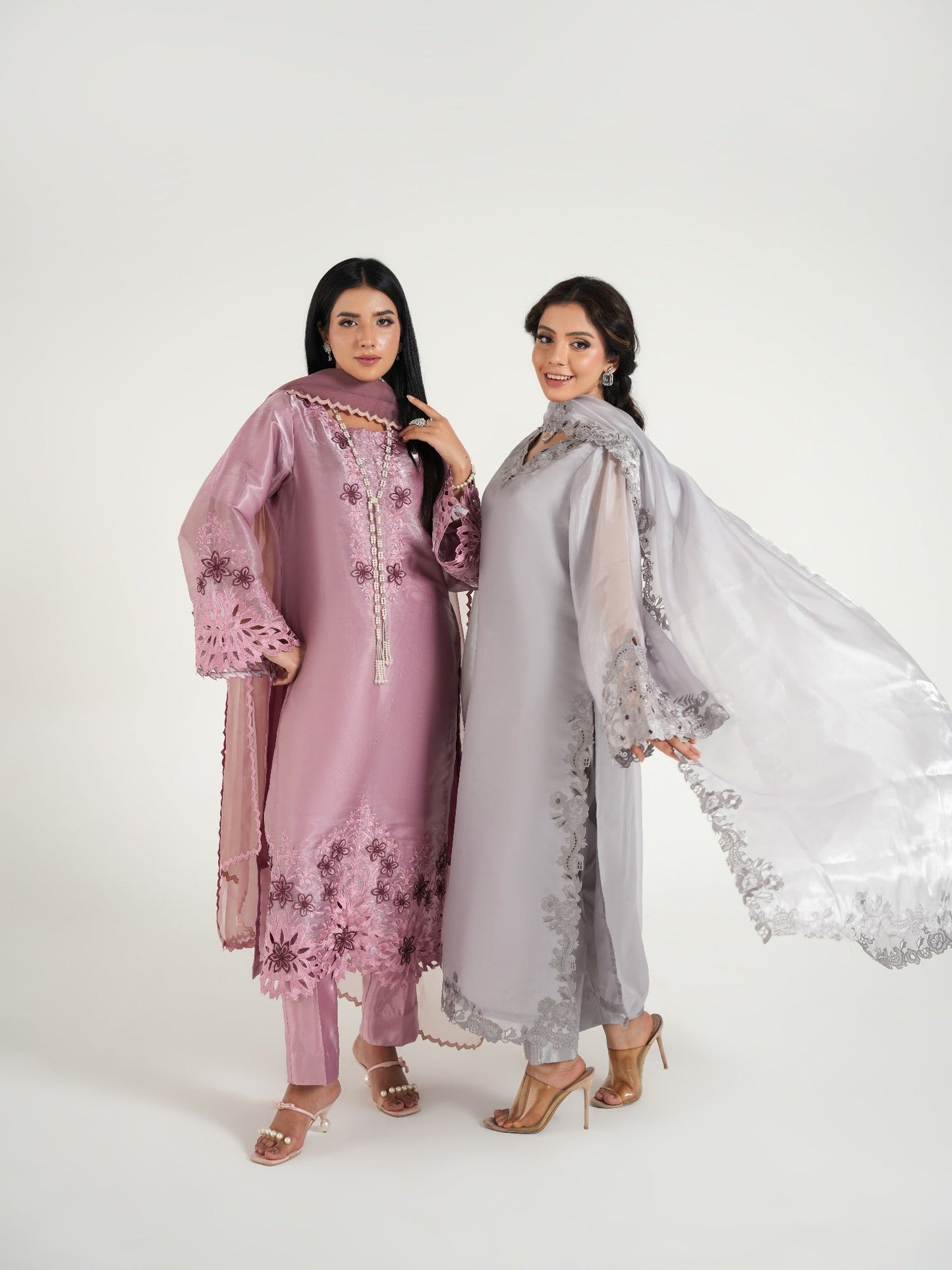 Arshman's Sheesha Silk Embellished Stitched 3-Piece Suit-ARS-033 Blush Aura