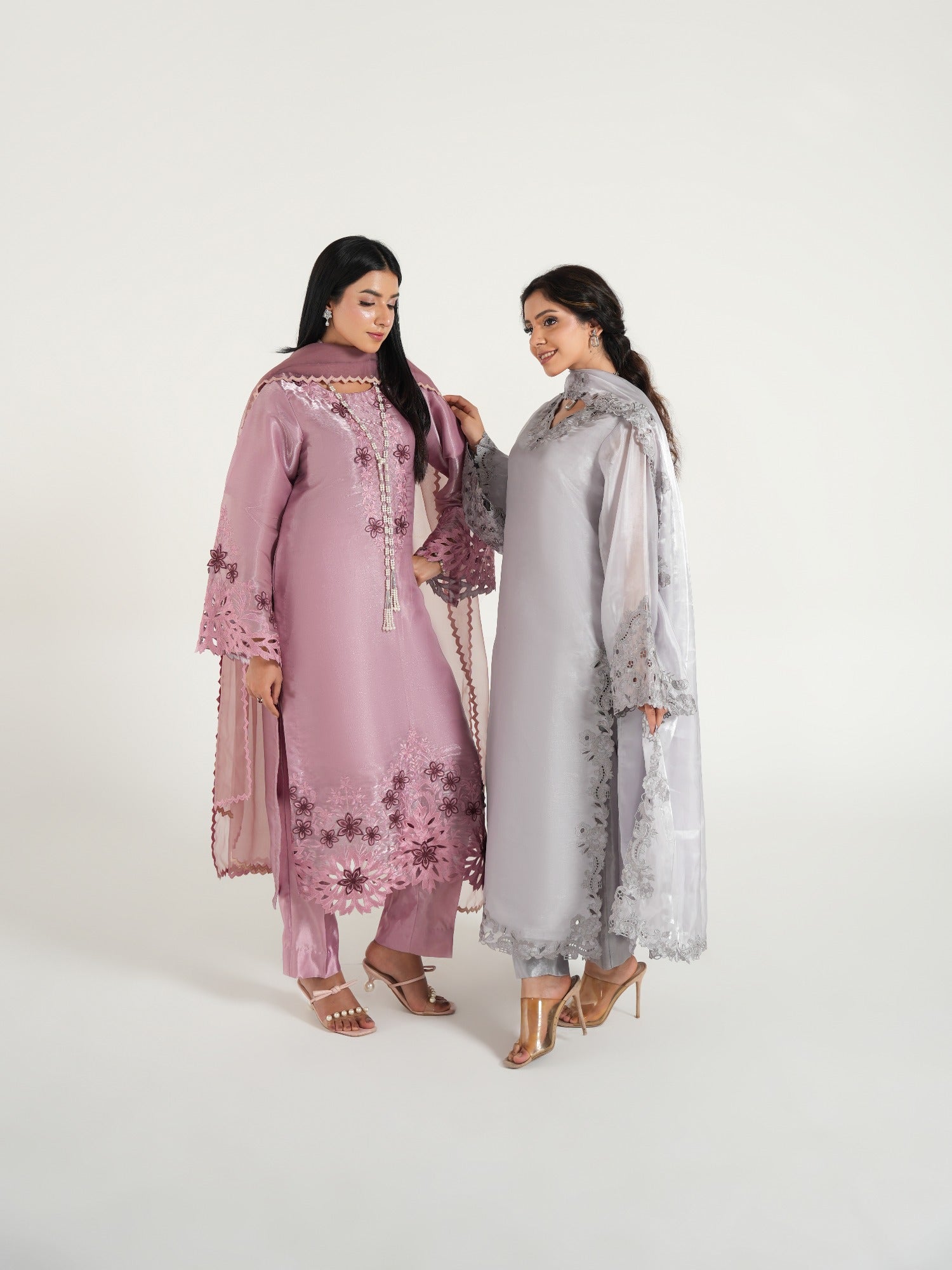 Arshman's Sheesha Silk Embellished Stitched 3-Piece Suit-ARS-033 Blush Aura