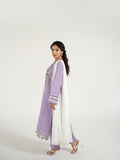 Purple-Arshman's Lawn Embroidered Stitched 3-Piece Suit-ARS-037 Lavender Muse