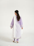 Purple-Arshman's Lawn Embroidered Stitched 3-Piece Suit-ARS-037 Lavender Muse