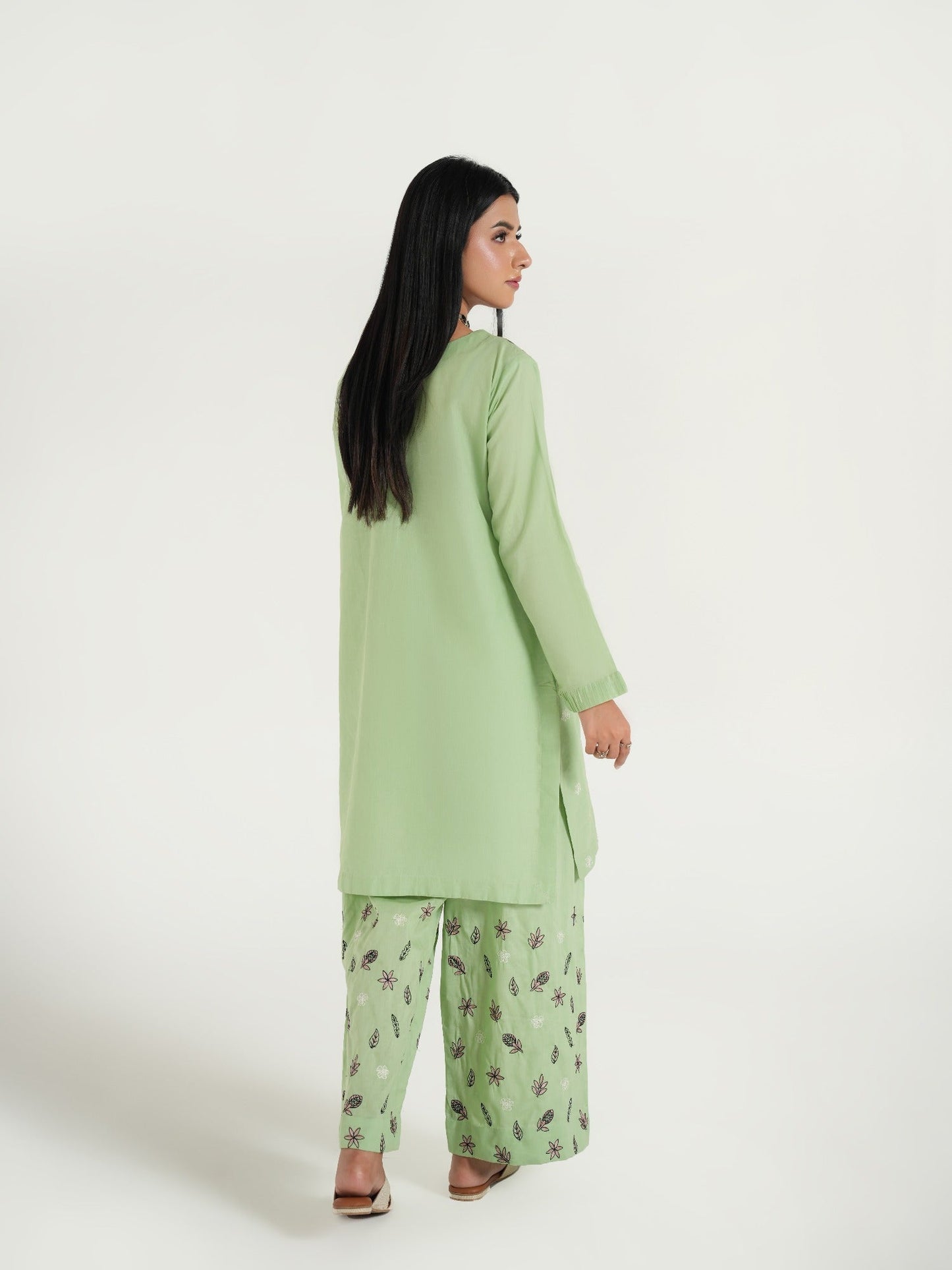 Arshman's Lawn Embroidered Stitched 2-Piece Suit-ARS-038 Mint Breeze